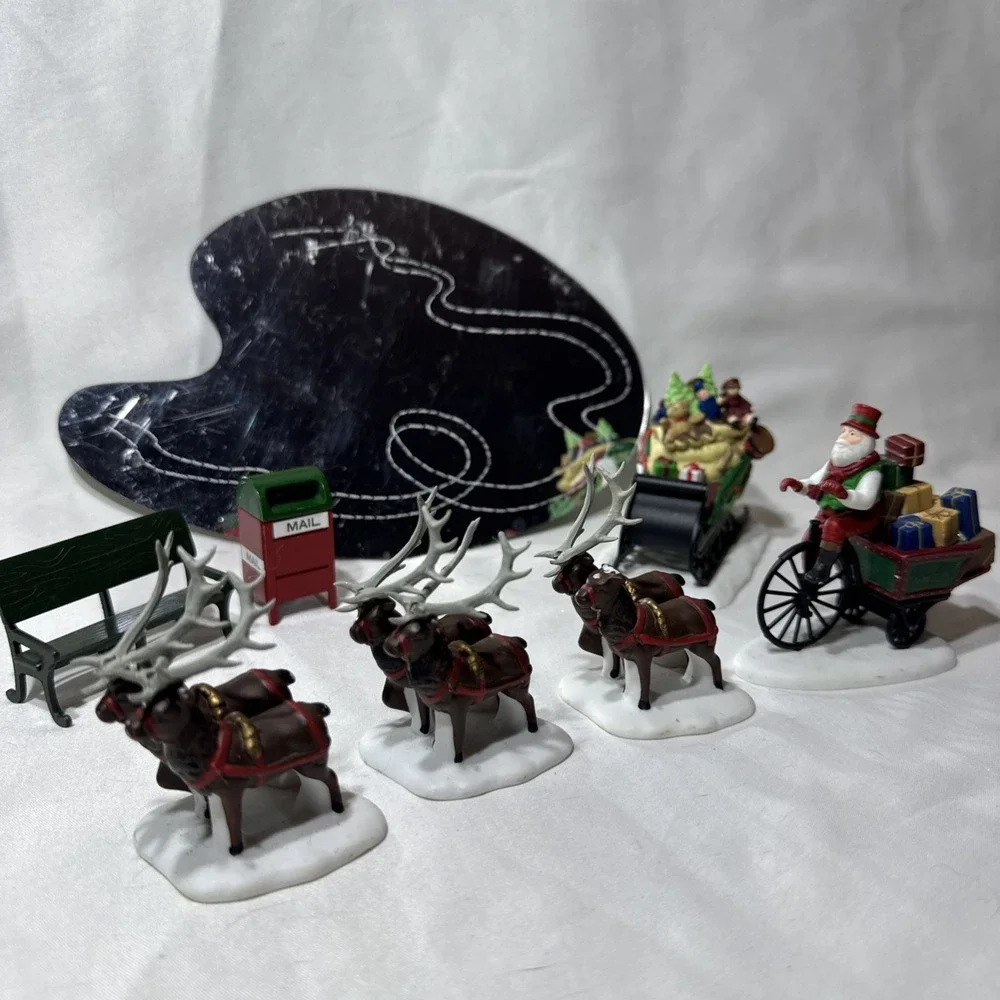 Lot of Christmas Village Santa Miniature Accessories Dept‎ 56 Hallmark READ